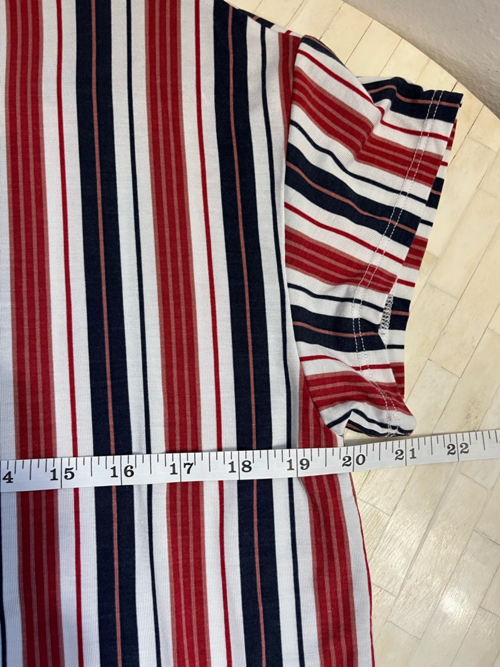 Tommy John Striped Modal Short-Sleeve Lounge Tee size Medium - Picture 3 of 5